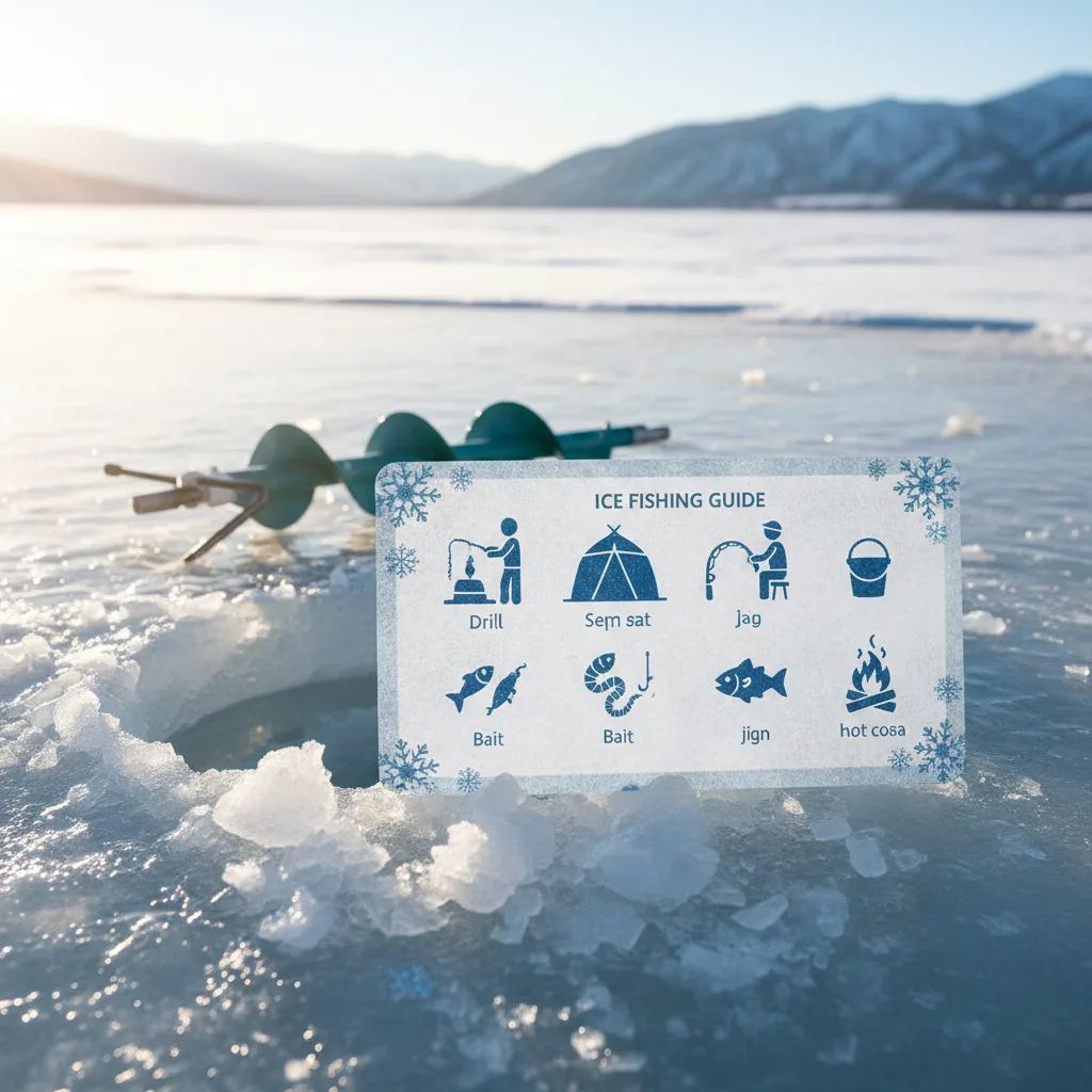 First-timer preparing for ice fishing trip